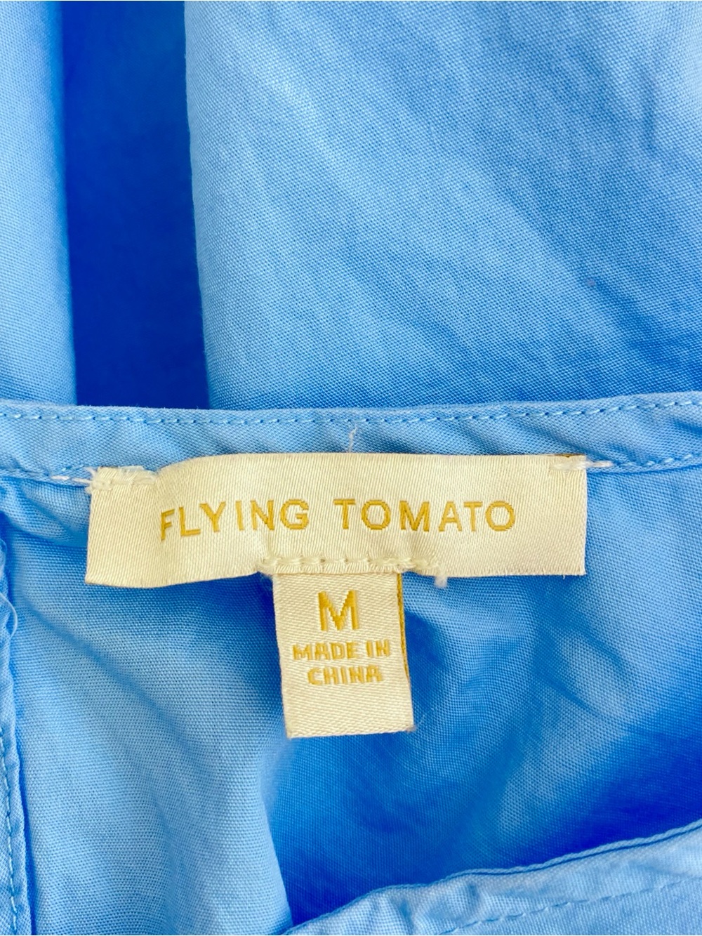 FLAYING TOMATO NICE AS CAN BE WOVEN TOP SZ MEDIUM- BLUE - Picture 6 of 10